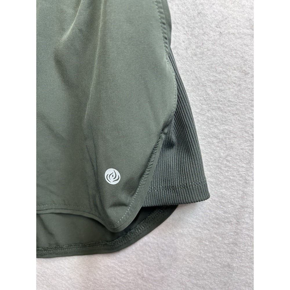 Apana Women's Green Athletic Activewear Shorts Pull On Elastic Waist Pockets L - Picture 3 of 6